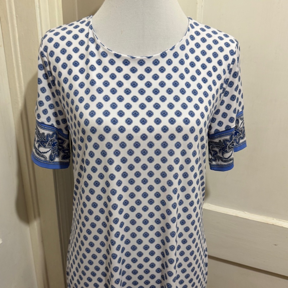Michael Kors white and Blue Patterned Dress - Picture 12 of 13